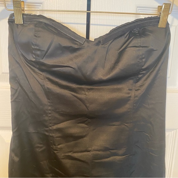 BUFFALO Mini Strapless Sexy Satin Black Mini Dress. Size Large - Picture 12 of 16